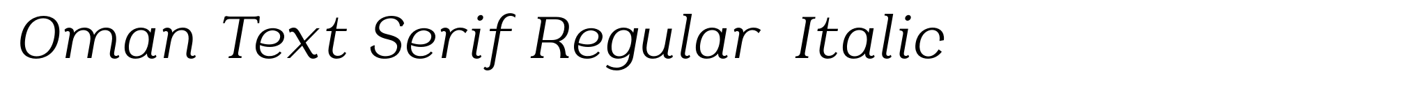 Oman Text Serif Regular  Italic image